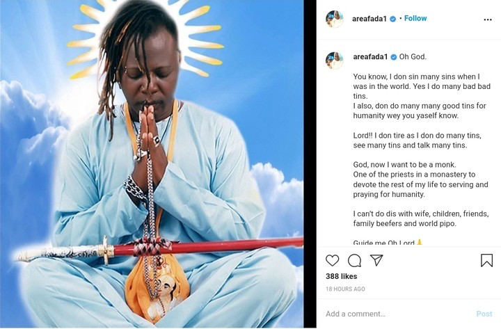 I Want To Be A Priest In Monastery – Charly Boy Turns &#8216;Born Again&#8217; (Photo)